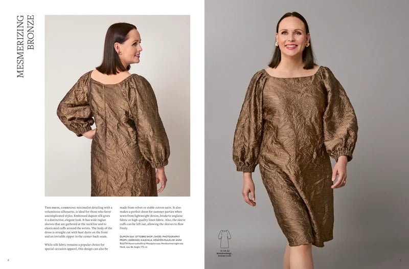 OTTOBRE design Woman 6/2023 – angliškas moteriškų drabužių iškarpų žurnalas – internetu galima įsigyti „Šarlotes audumi“
