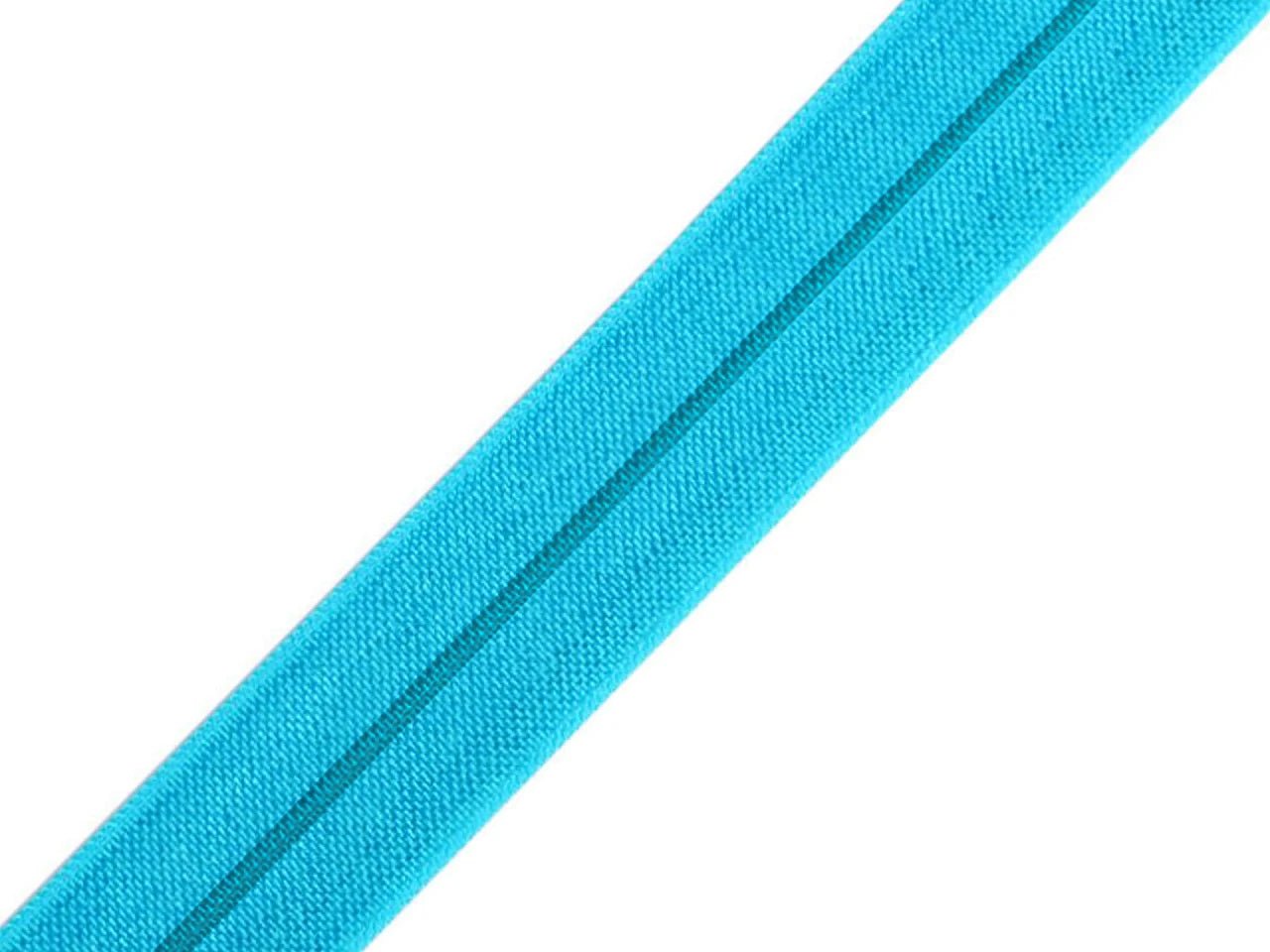 Image avec élastique plié 1,8 cm bleu azur – disponible chez Šarlotes audumi