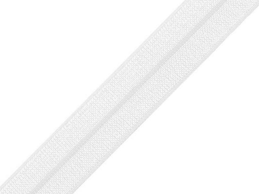 Vaizdas su sulankstyta guma 1,8 cm balta – prieinama internetu Šarlotes audumi
