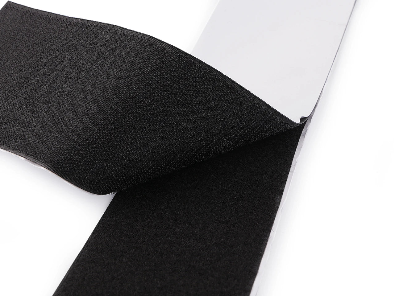 Attēls ar Pašlīmējoša līplente Velcro lenta 10 cm - melna – pieejams Šarlotes audumi