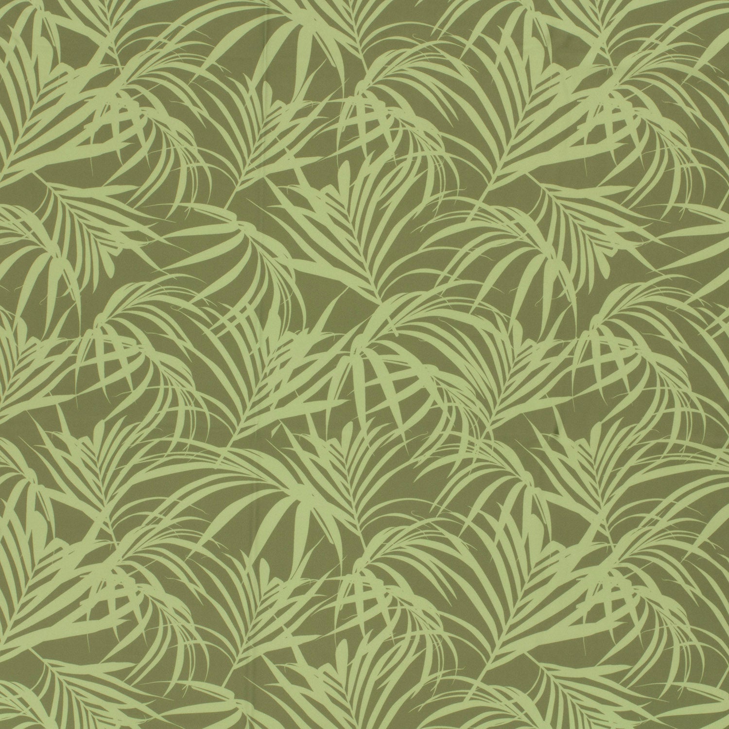 Image d’un tissu de maillot de bain en lycra avec protection UPF50 – feuilles vert olive 200 g/m² – disponible chez Šarlotes audumi