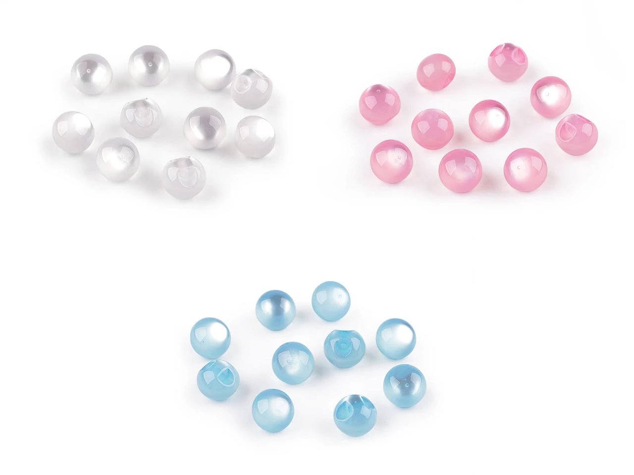 Attēls ar Piešujamas pērļu / “kaķa acs” pogas, 11 mm – pieejams Šarlotes audumi