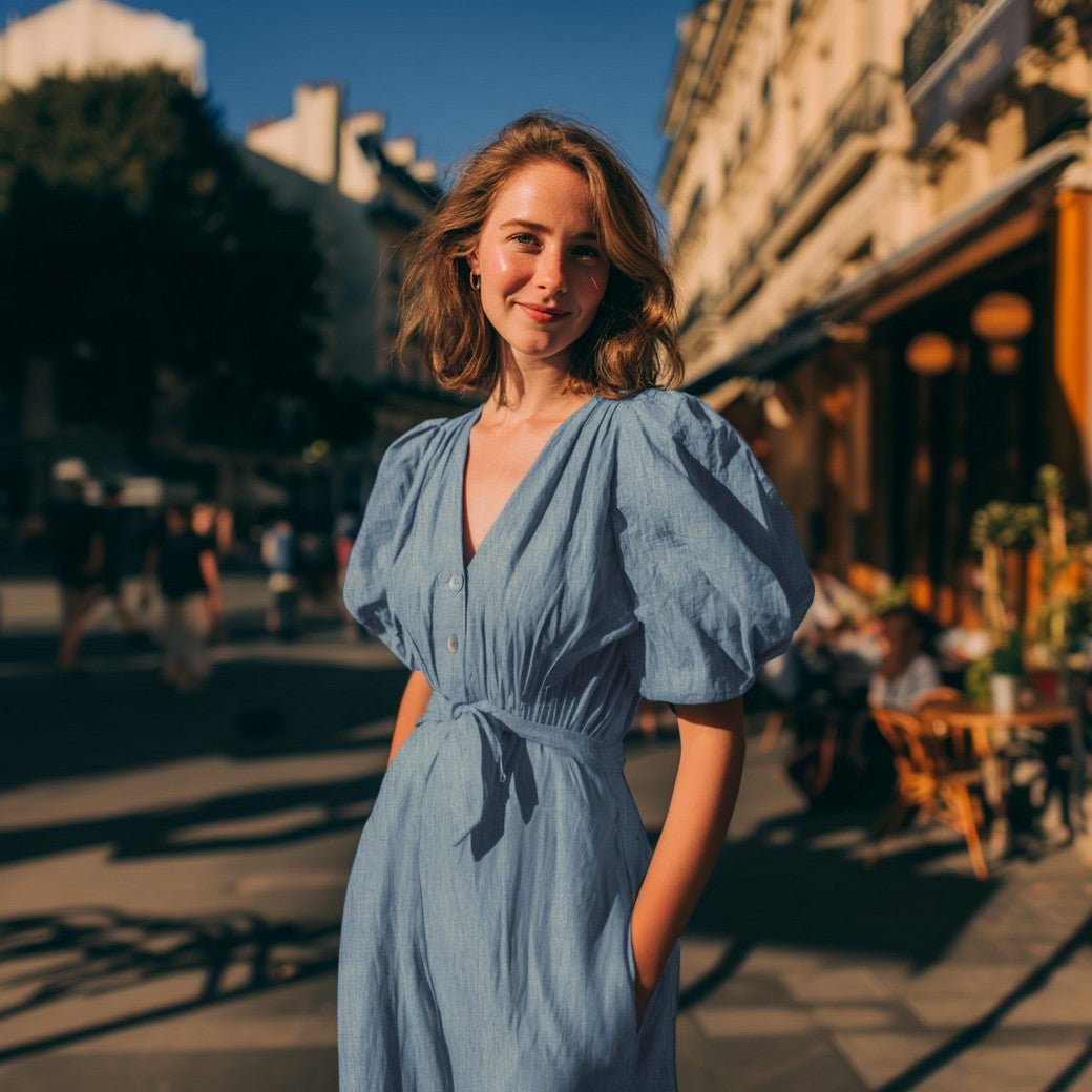 Attēls ar Plāns Džinsu audums kleitām, krekliem - gaiši zils 135 g/m² – pieejams Šarlotes audumi