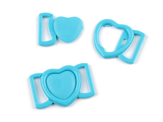 Attēls ar Plastmasas aizdare - klipsis 20 mm - tirkīzzils (2 gb iepakojums) – pieejams Šarlotes audumi