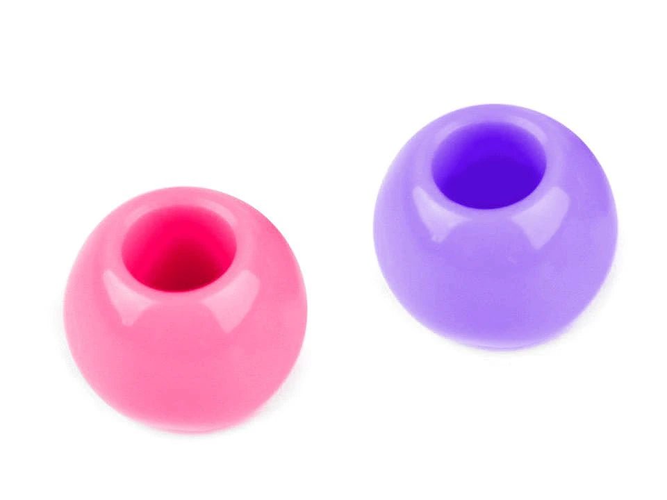 Image of 8×10 mm plastic beads in pastel colors – mix – available at Šarlotes audumi