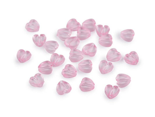 Attēls ar Plastmasas pērlītes sirsniņas Ø8 mm 20 g. – pieejams Šarlotes audumi