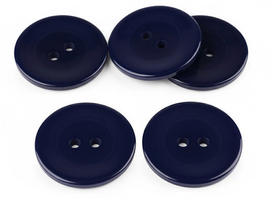 Plastmasas pogas 35 mm - tumši zilas