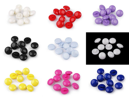 Pogas uz kājiņas 12.5 mm - koši rozā