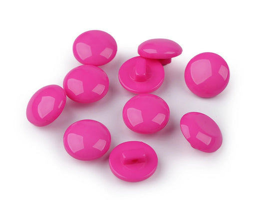 Pogas uz kājiņas 12.5 mm - koši rozā