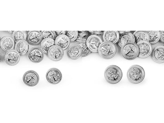 Pogas uz kājiņas 15,4 mm - sudraba enkurs