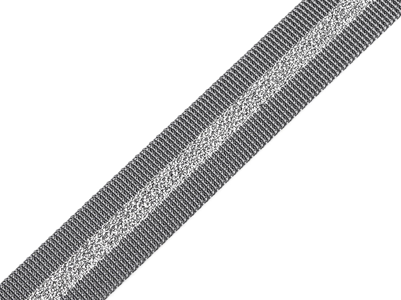 Attēls ar Polipropilēna lenta ar lureksu (abpusēja) | 25 mm – pieejams Šarlotes audumi