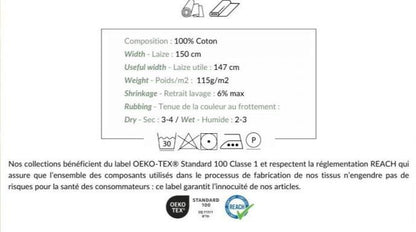 Premium 100% kokvilnas audums - dzelteni, oranži, mint trijstūri 115 g/m²