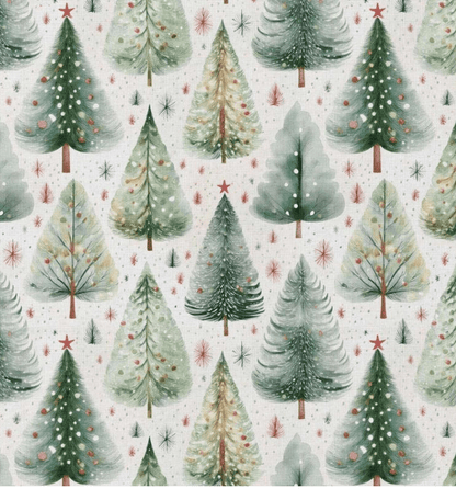 Image avec tissu Premium 100 % coton - sapins 115 g/m² – disponible chez Šarlotes audumi