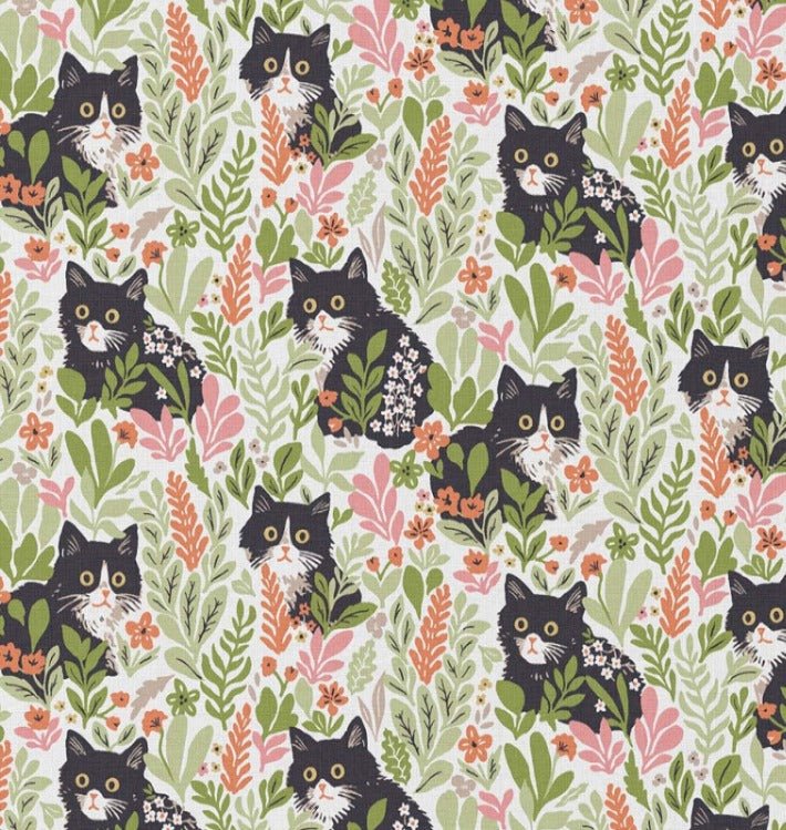 Attēls ar Premium 100% kokvilnas audums - meža kaķīši 115 g/m² – pieejams Šarlotes audumi