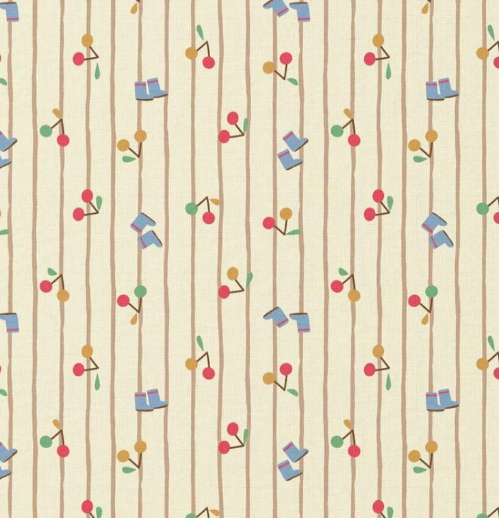 Attēls ar Premium 100% kokvilnas audums - rotaļīgs pavasara raksts 115 g/m² – pieejams Šarlotes audumi