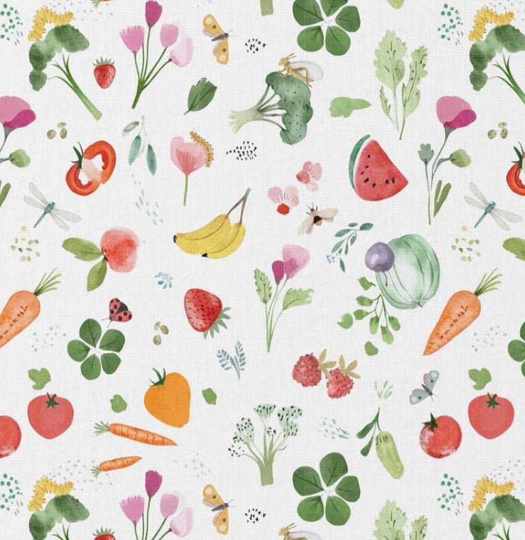 Attēls ar Premium 100% kokvilnas audums - vitamīni 115 g/m² – pieejams Šarlotes audumi