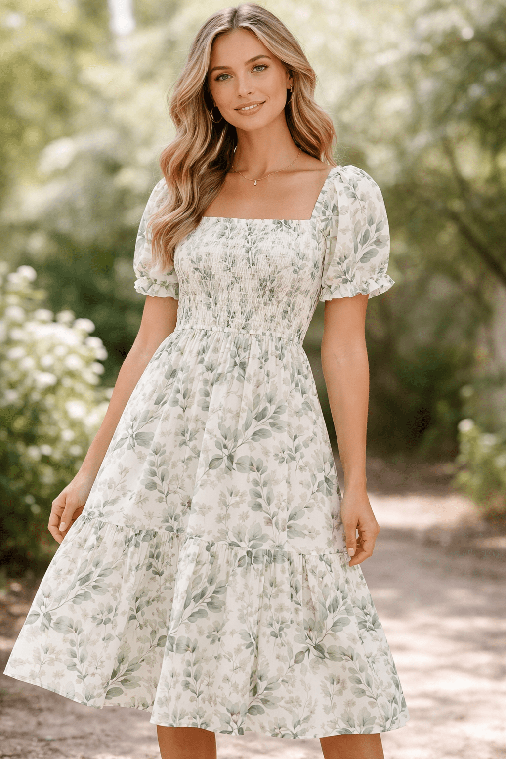 Attēls ar Premium 100% kokvilnas audums - zaļas lapas 115 g/m² – pieejams Šarlotes audumi