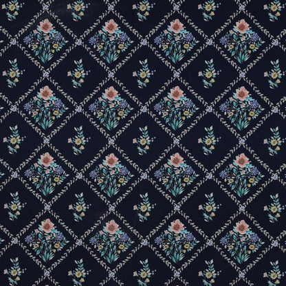 Attēls ar Premium 100% kokvilnas audums - ziedu rombi 115 g/m² – pieejams Šarlotes audumi