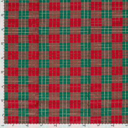Image with premium 100% cotton fabric - Christmas plaid – available online at Charlotte's Fabrics