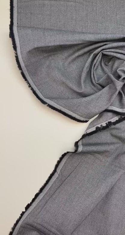 Jacquard cotton fabric with elastane in gray – Italy