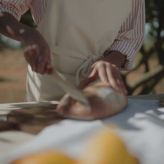 Cotton apron for adults - black