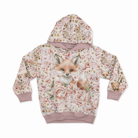 Kilpinio trikotažo panelis 40x50 cm – laputė bijūnuose 250 g/m²