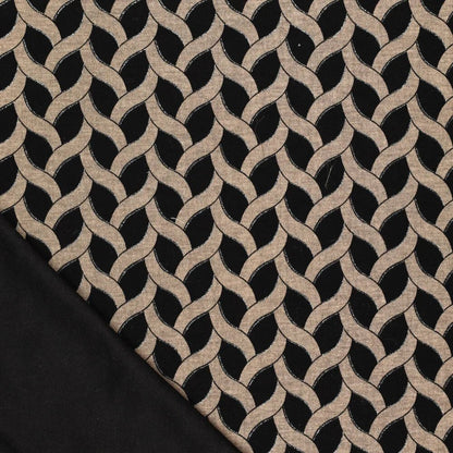 Image avec tissu en maille Punto di Roma à pois gris 240 g/m² – disponible chez Šarlotes audumi