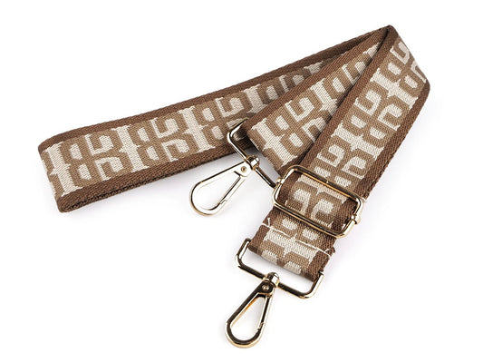 Attēls ar Regulējama soma siksna ar karabīnēm 80 - 143 cm| dažādu krāsu – pieejams Šarlotes audumi