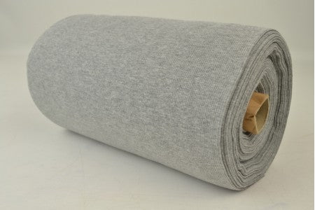 Attēls ar Rievotā auduma apdares mala | manžete - gaiši pelēka melanža 300 g/m² – pieejams Šarlotes audumi