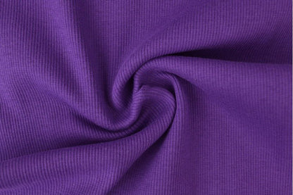 Image avec bord de finition en tissu côtelé | manchette - violet 300 g/m² – disponible chez Šarlotes audumi