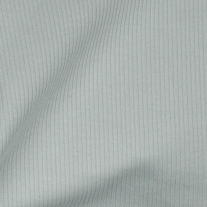 Jersey côtelé en coton (RIB JERSEY) - gris clair 240 g/m²