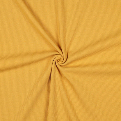 ribbed cotton jersey (RIB JERSEY) - mustard yellow 240 g/m²