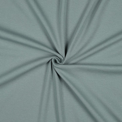 ribbed cotton jersey (RIB JERSEY) - dark mint green 240 g/m²