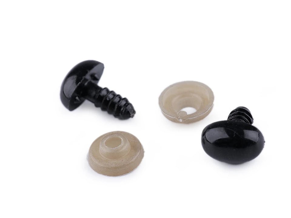 Attēls ar Rotaļlietu acis 9x13 mm ovālas iepakojumā 5 pāri – pieejams Šarlotes audumi