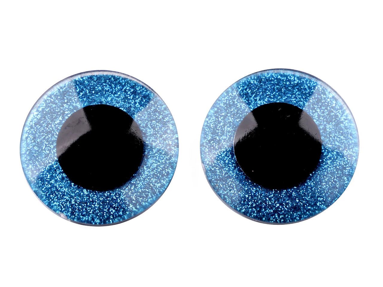 Image of toy eyes Ø40 mm with glitter (2 pairs per pack) – available at Šarlotes audumi