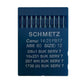 Attēls ar Rūpniecisko šujmašīnu adatas SCHMETZ DBx1 (1738) SUK SERV 7 trikotāžai un džinsam - 10 gab. – pieejams Šarlotes audumi