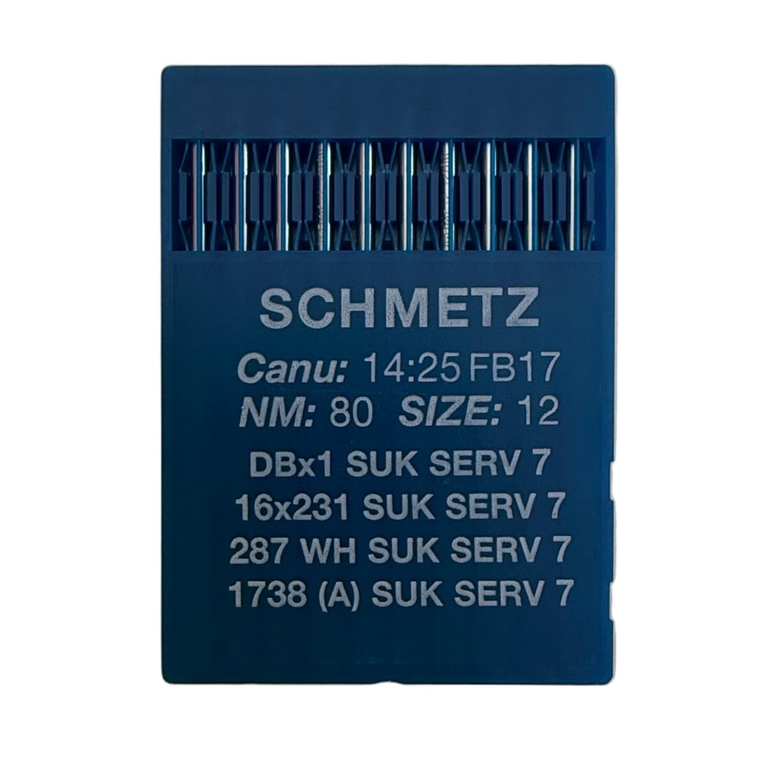 Attēls ar Rūpniecisko šujmašīnu adatas SCHMETZ DBx1 (1738) SUK SERV 7 trikotāžai un džinsam - 10 gab. – pieejams Šarlotes audumi