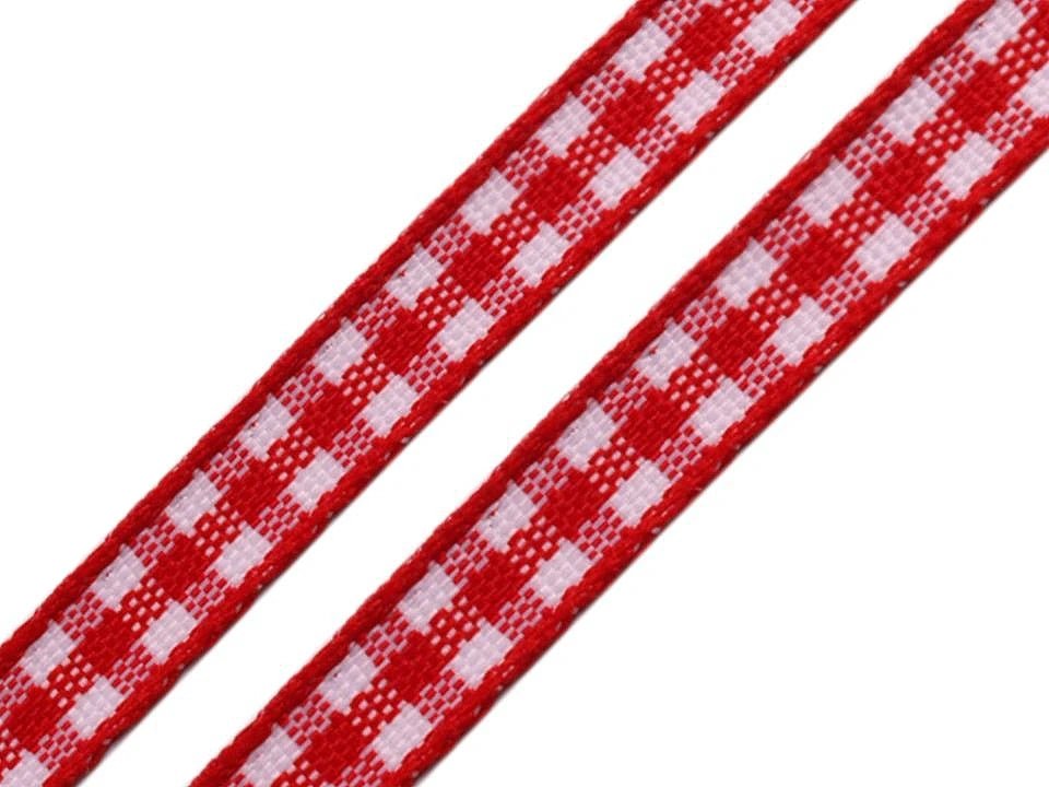 Attēls ar Rūtiņu dekoratīvā lente | 6 mm 20 m iepakojums | dažādu toņu – pieejams Šarlotes audumi