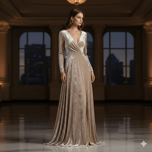 Attēls ar Samts ar elastānu - krēmīgs 240 g/m² – pieejams Šarlotes audumi