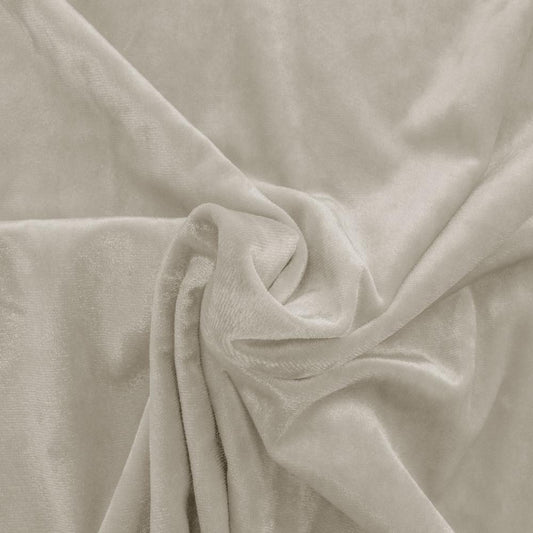 Attēls ar Samts ar elastānu - krēmīgs 240 g/m² – pieejams Šarlotes audumi