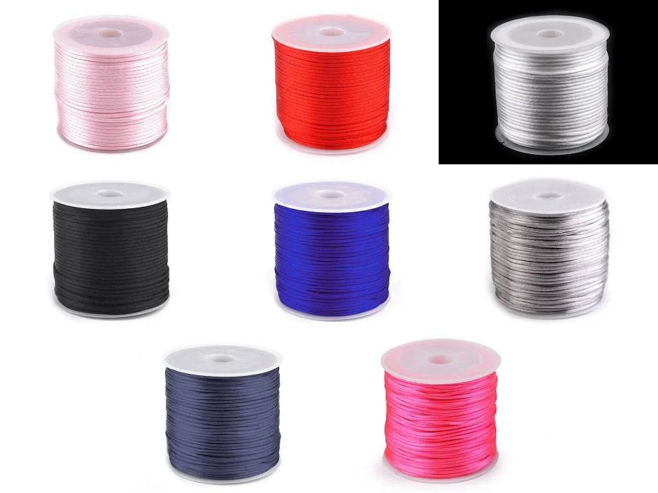 Attēls ar Satīna aukliņa Ø1 mm (30m rullis)|dažādu toņu – pieejams Šarlotes audumi