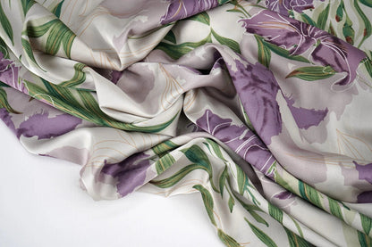 Satin à l’élasthanne - orchidée lilas 80 g/m²