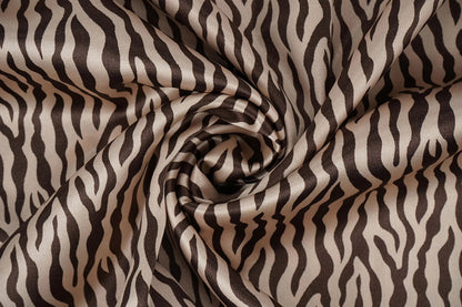 Satīns ar elastānu - zebra 80 g/m²