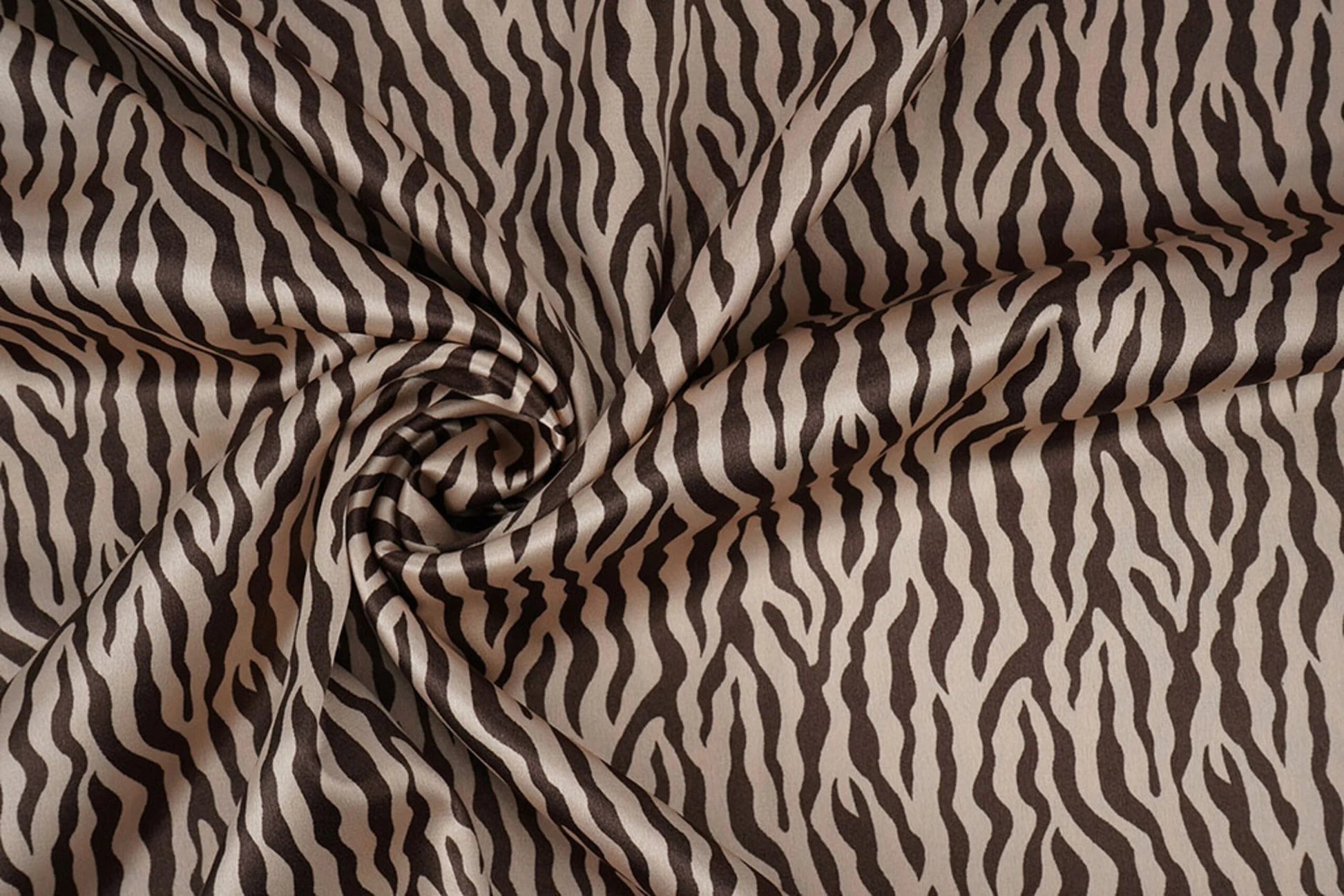 Satīns ar elastānu - zebra 80 g/m²