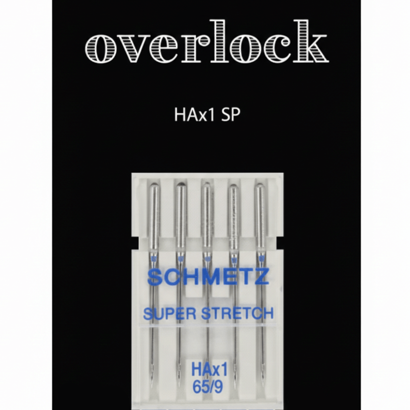 Attēls ar SCHMETZ Overloka adatas trikotāžai HAx1 SP - Nr.65 (5gab.) – pieejams Šarlotes audumi