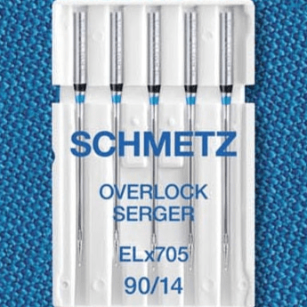 Attēls ar SCHMETZ Overloka un Koverloka adatas universālās ELx705 - Nr.90 (5gab.) – pieejams Šarlotes audumi