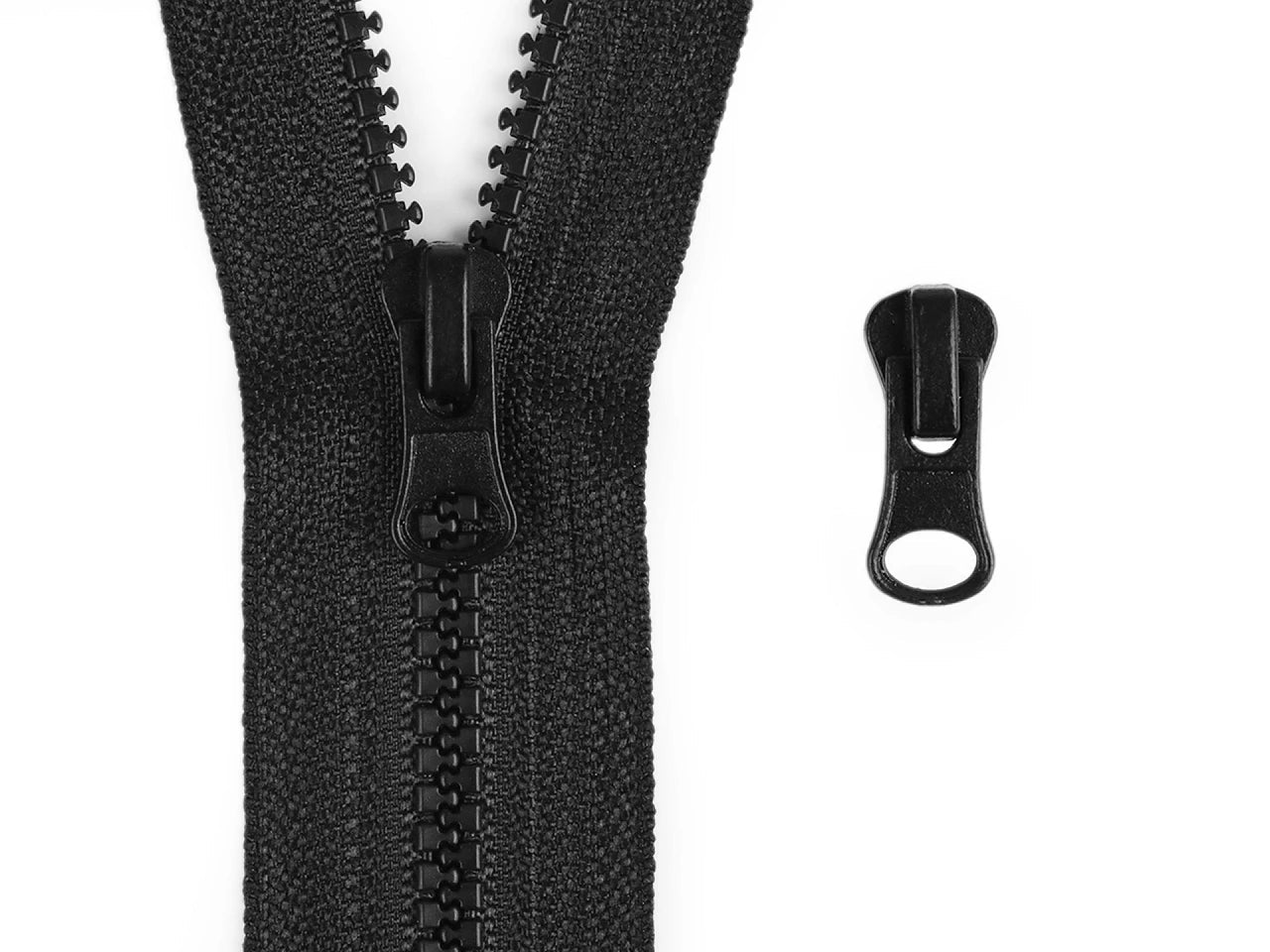 Attēls ar Slīdnis, kugītis plastmasas rāvējslēdzējam Nr.3|dažādu toņu – pieejams Šarlotes audumi