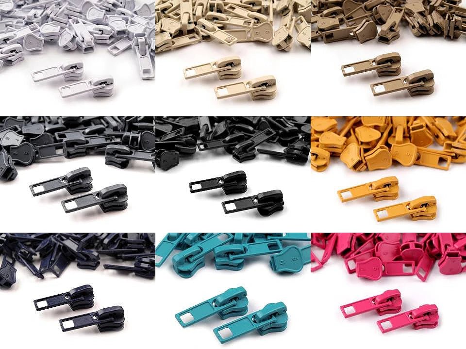 Attēls ar Slīdnis, kuģītis plastmasas rāvējslēdzējam Nr.5|dažādu toņu – pieejams Šarlotes audumi