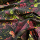 Attēls ar Softshell audums - tumšo ziedu motīvs 300 g/m² – pieejams Šarlotes audumi