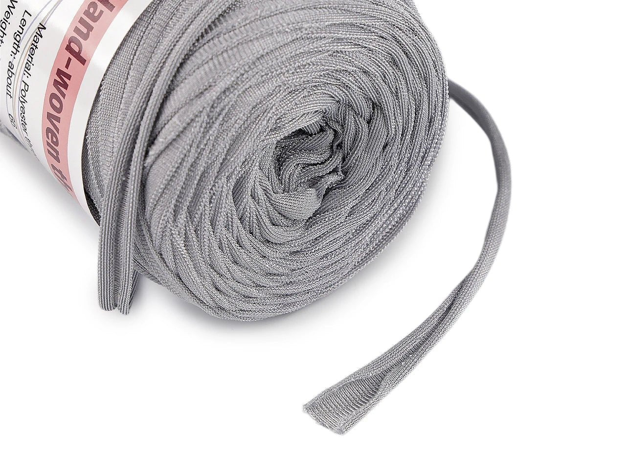Image with spaghetti-style shiny yarn 200 g / 60 m – available online at Charlotte Fabrics